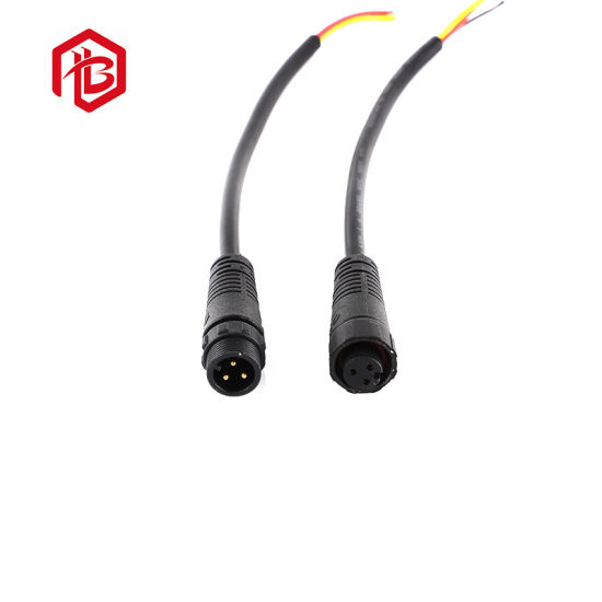 Quick Plug Flat Electrical Plug and Socket 4 Pole Nylon M12 Connector