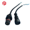 IP68 Male to Female Outsize Head 5 Pin Electrical Connector Black and White Color